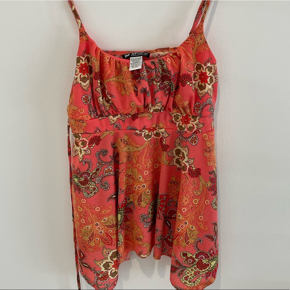Floral self esteem tank top